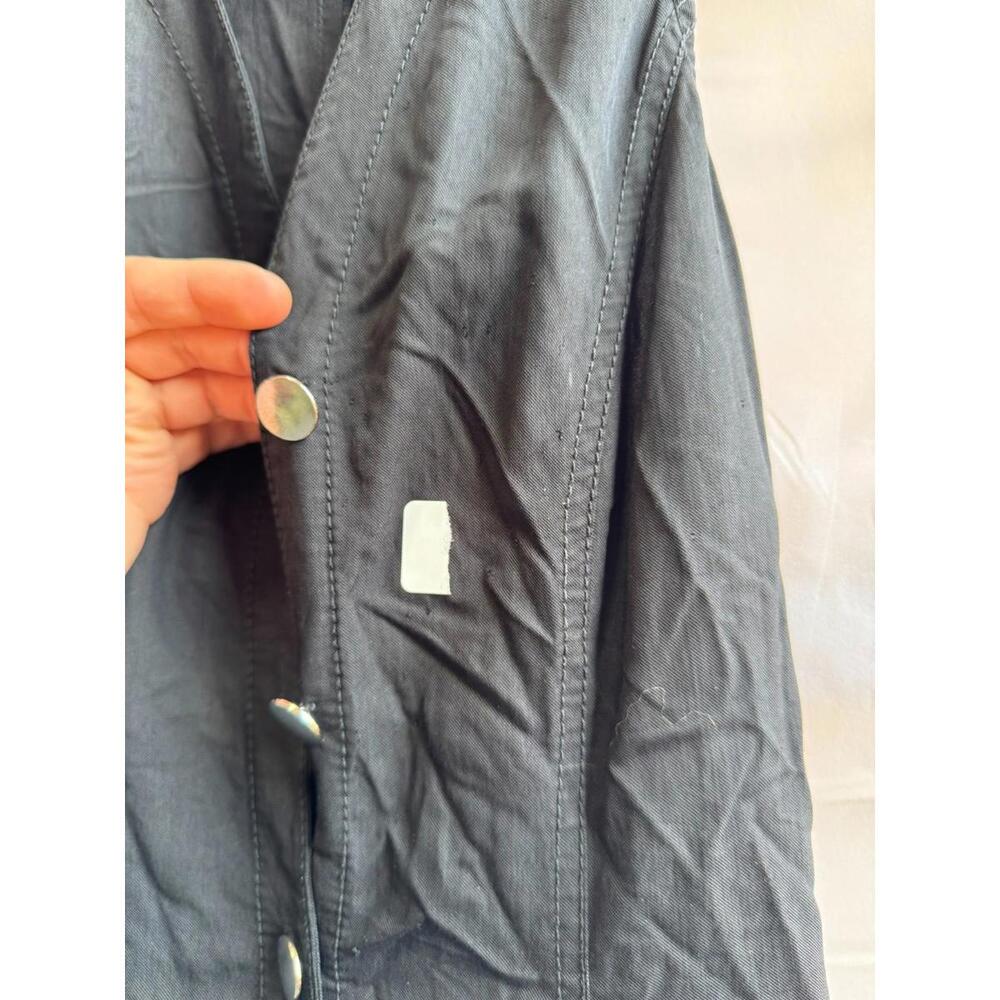 Proenza Schouler White Label Rumbled Button Front Dress Black Size 2 (READ) - Picture 8 of 15